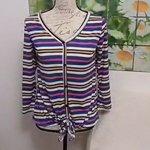 New Glamour Farms Boutique striped blouse